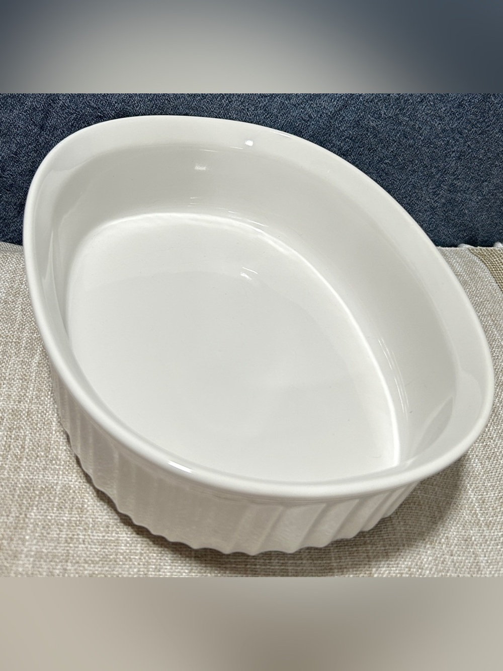 Corningware White Oval Ceramic Baking Dish
